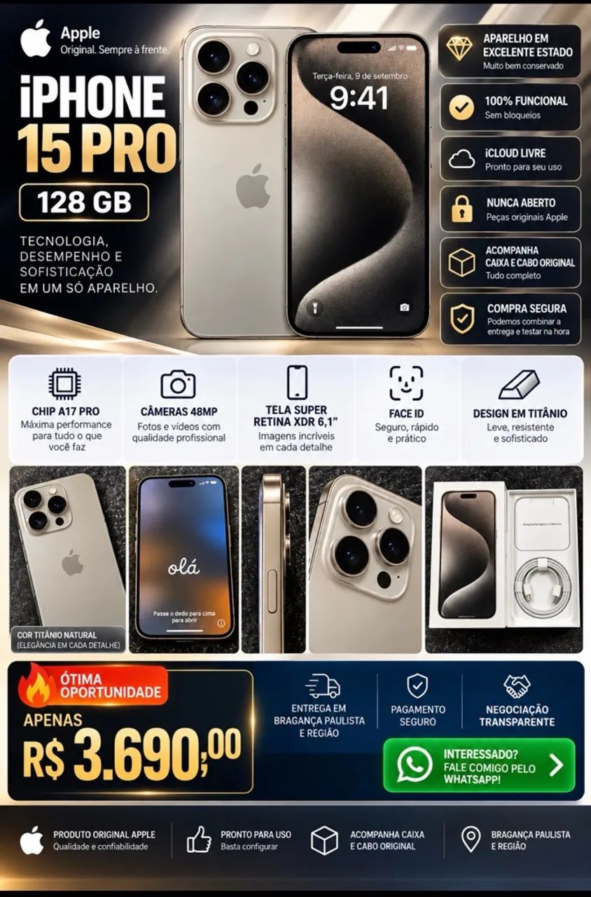 iPhone 15 pro  + Caixa Original 