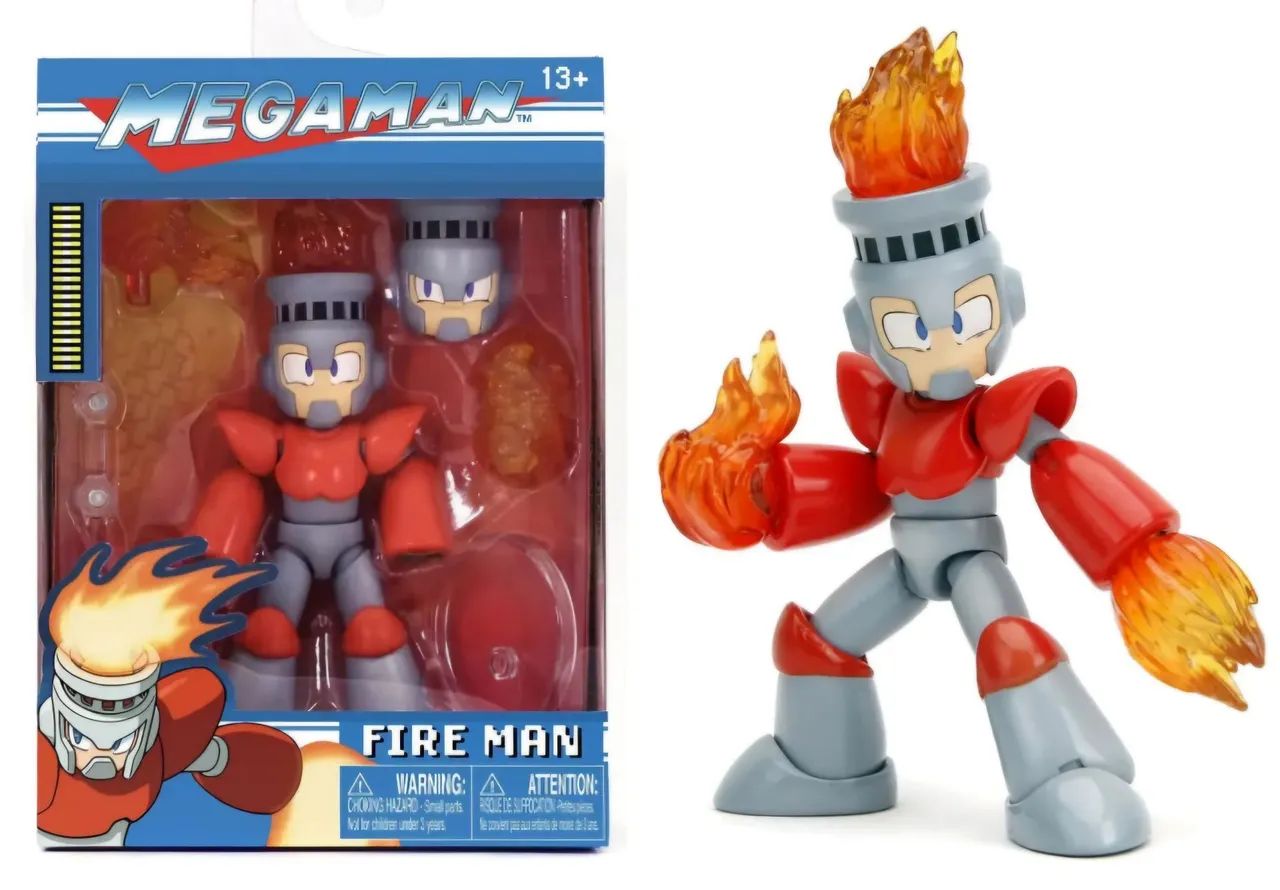 Action Figure Boneco Fire Man Do Mega Man Clássico 14 Cm Jada Toys