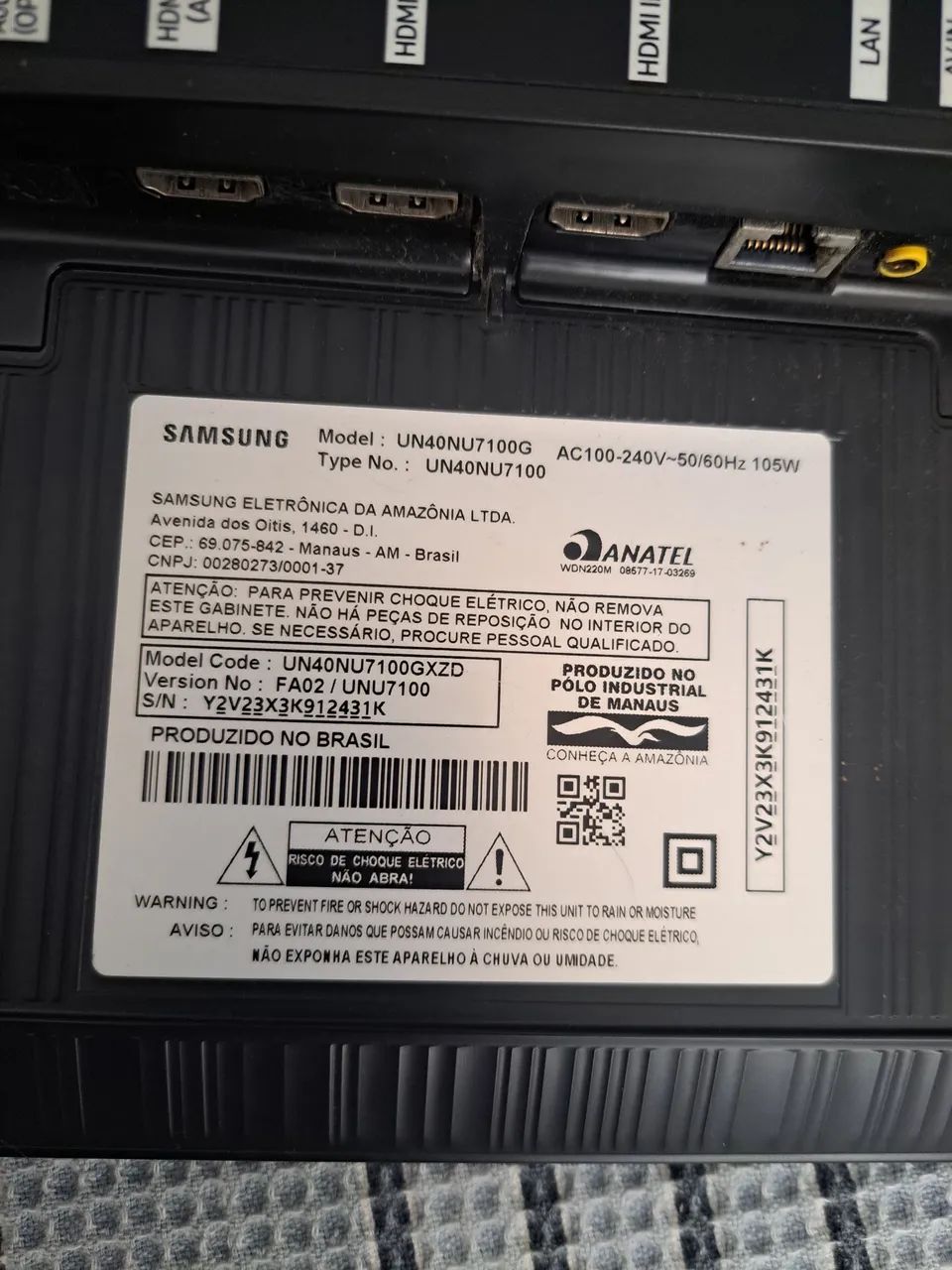 Smart TV Samsung 40 polegadas acompanha controle remoto e pezinhos. - Foto 4