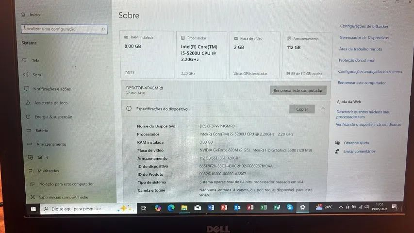 Notebook Dell Inspiron E5458 (i5 - 5a geração) - (JDS43N2) - Foto 5