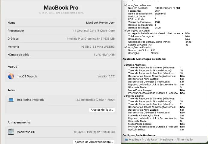Macbook Pro Touch Bar 2019 (i5/16g/128g) 13,3 polegadas - Foto 2