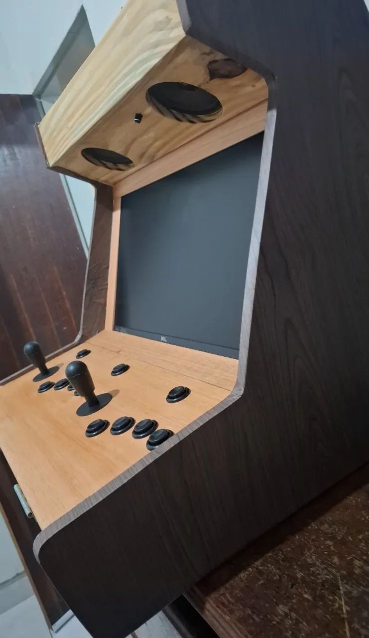  Bartop Arcade Fliperama Artesanal em Madeira - Foto 5