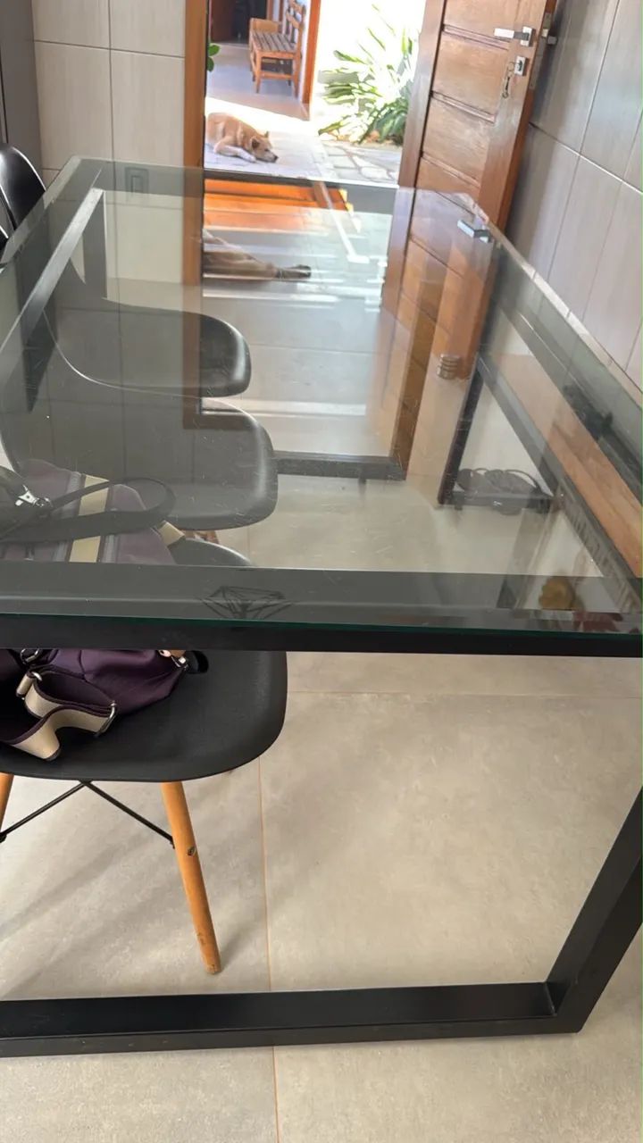Tampo de mesa de vidro 