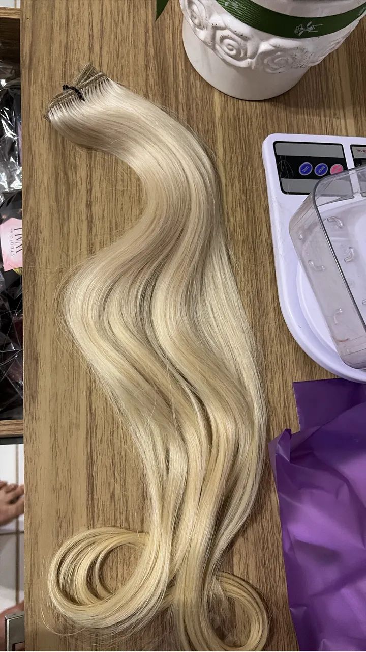 Mega Hair Humano Platinado  - Foto 4