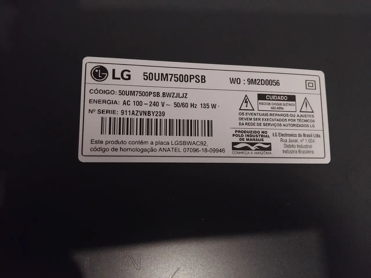 TV LG 50 POLEGADAS COM TELA QUEBRADA  - Foto 2
