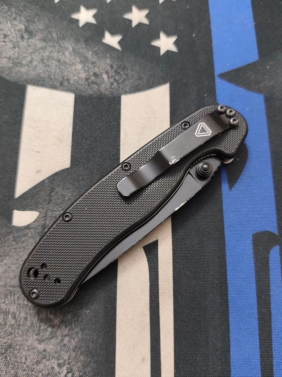 Canivete Ontário RAT Model II Randall's Adventure Training Black Plain Blade, BLK Nylon  - Foto 4