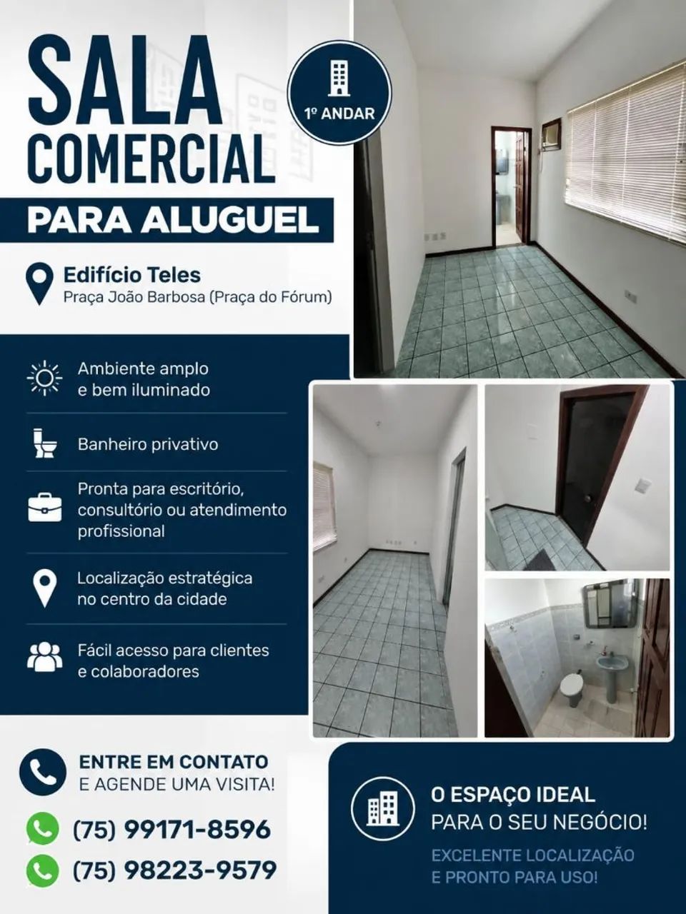 ALUGA-SE SALA COMERCIAL<br>