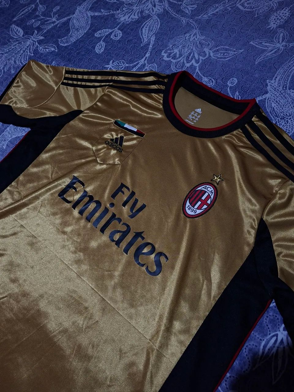 Camisa Milan Adidas 2013/14 Dourada
