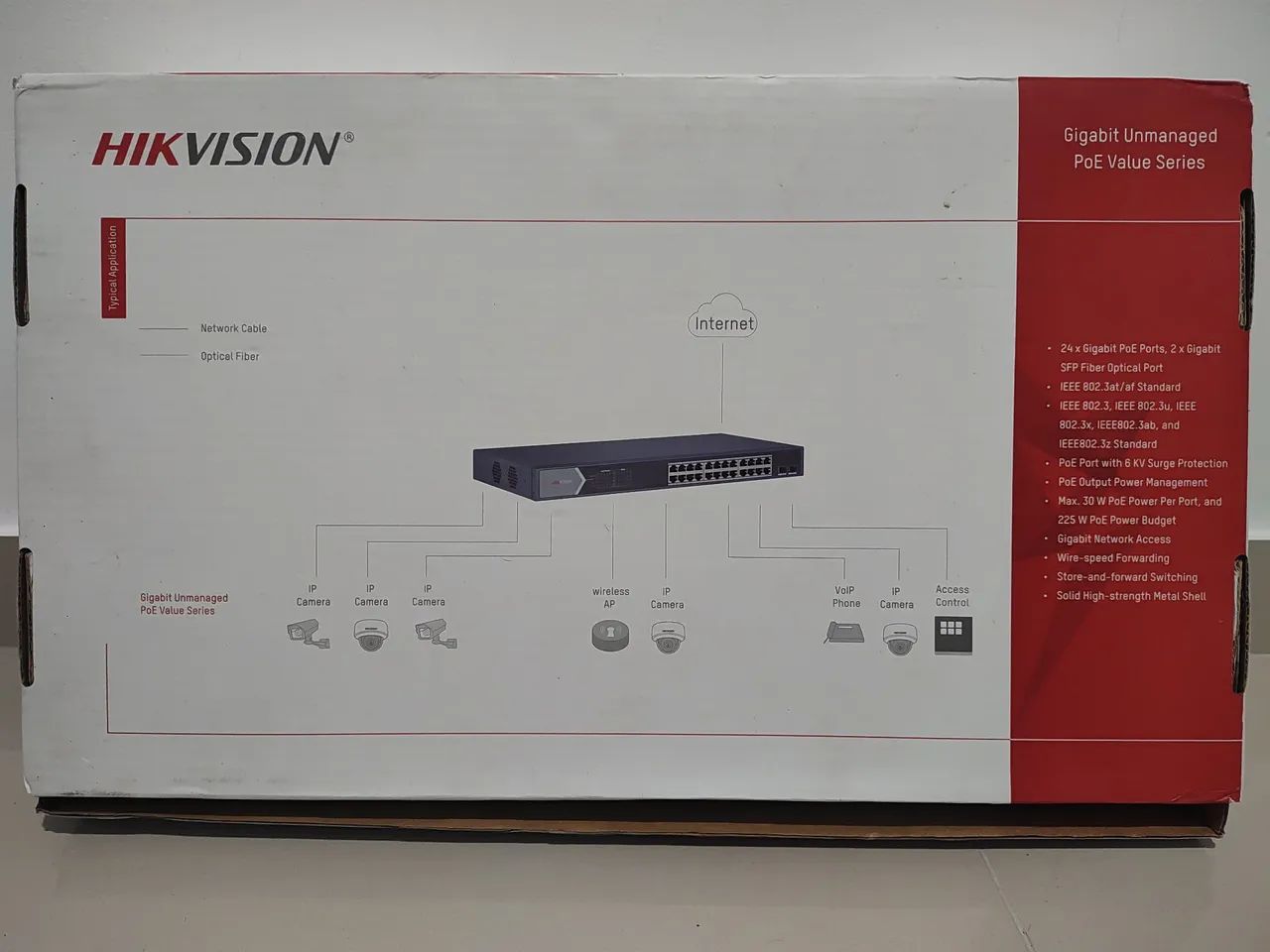 Switch Hikvision PoE 24 Portas Gigabit DS-3E0526P-E/M - Novo - Foto 3