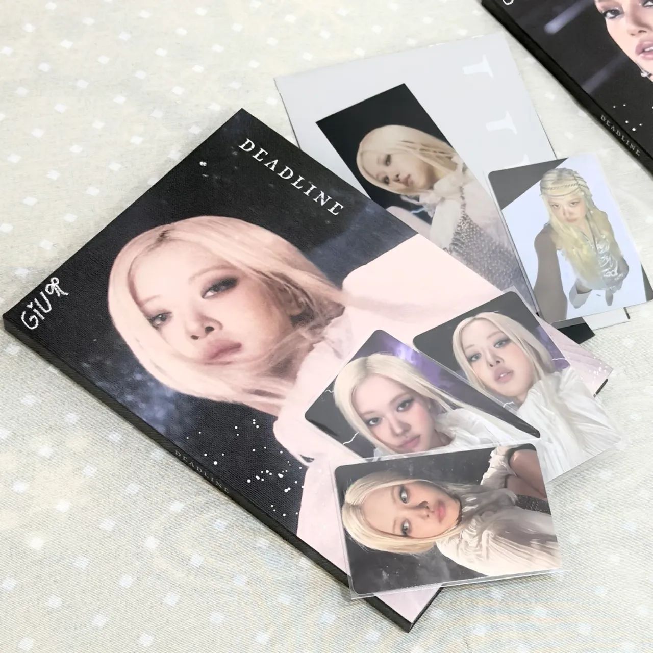 blackpink rosé digipack silver ver. deadline completo com card set