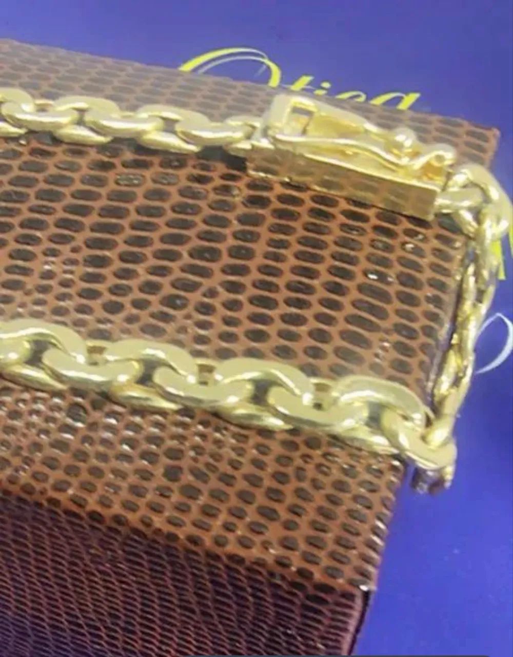 Pulseira Direito Esquerdo Ouro 18 Kilates Peso 8 Gramas 22 Cm 5 mm Oco - Foto 2
