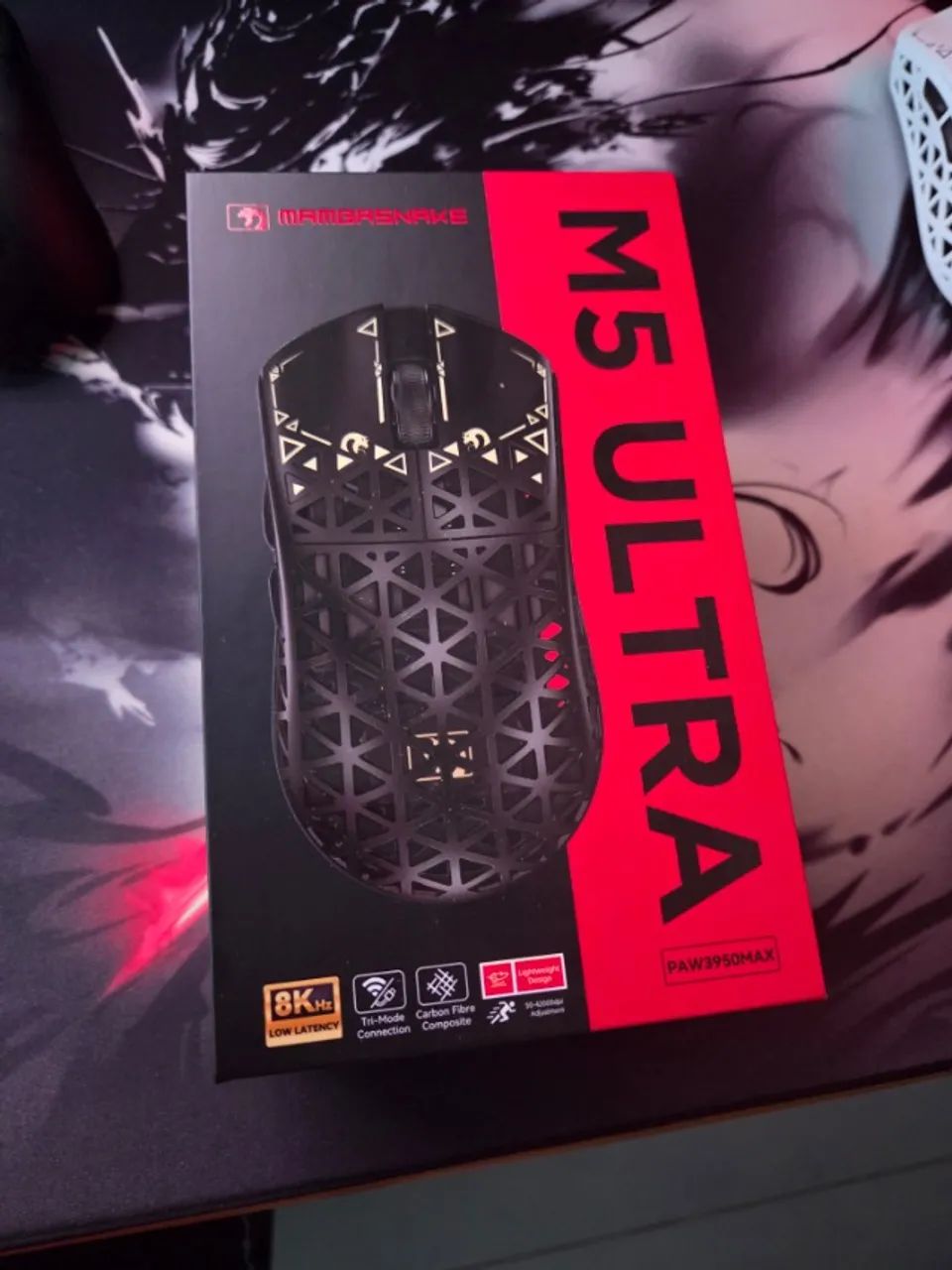 Mouse Mambasnake M5 Ultra Branco - Foto 4