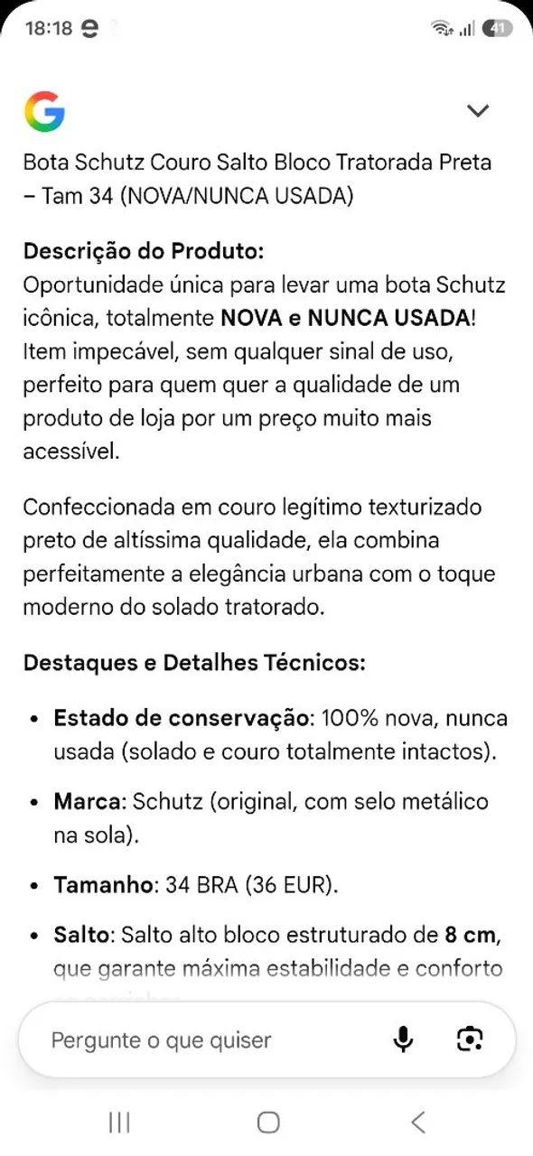 BOTA DE COURO LEGÍTIMO SCHUTZ N34 NOVA  - Foto 5