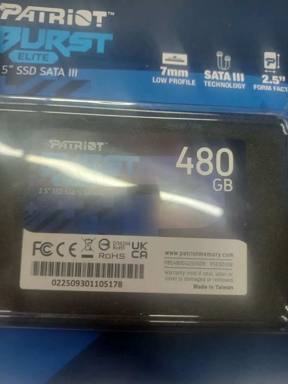 SSD PATRIOT 480 GB NOVO - Foto 3