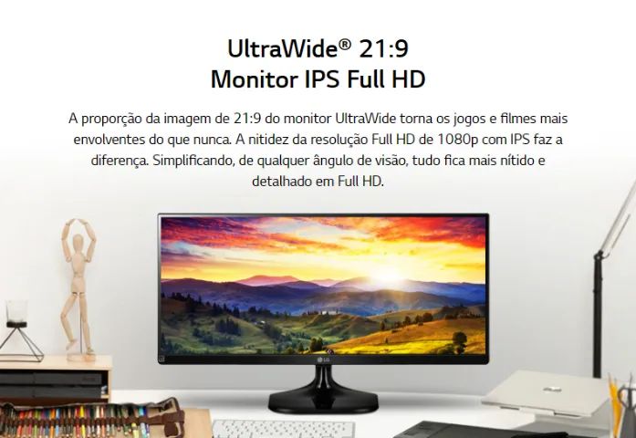 Monitor Ultrawide Gamer e Multitarefa LG 25UM58-G IPS  - Foto 2
