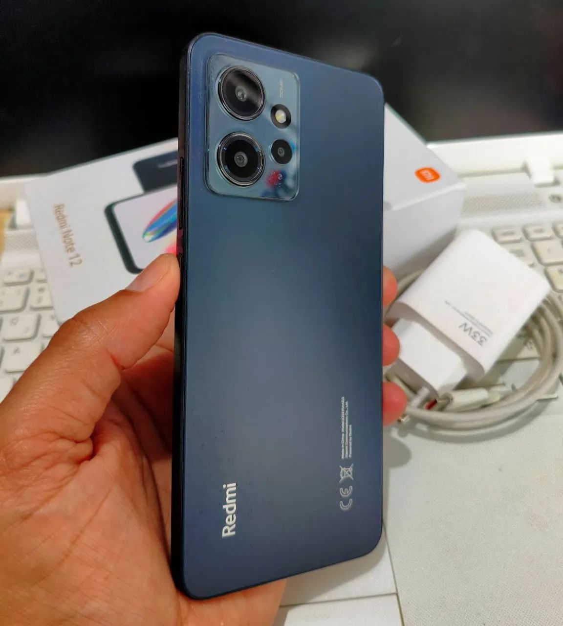 Note 12 com CAIXA e CARREGADOR ORIGINAL 8/128Gb + Capa e Pelicula