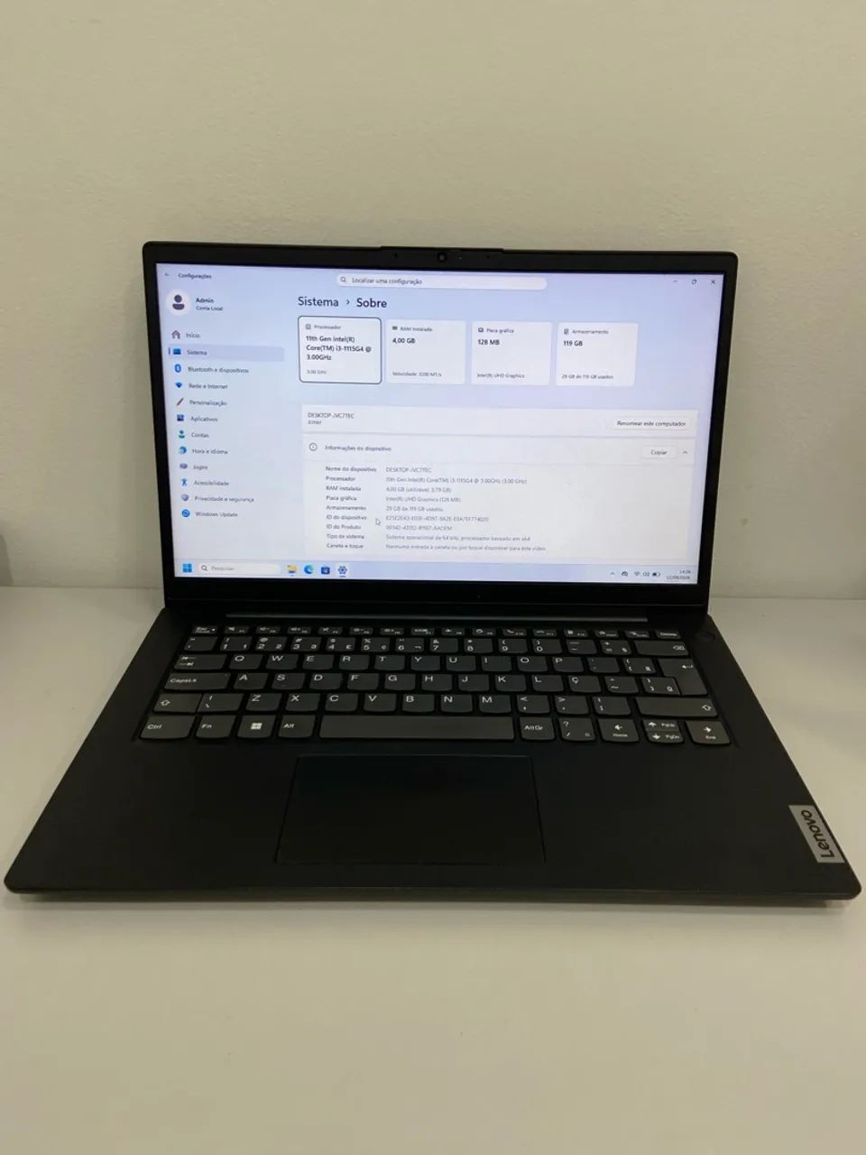 Notebook Lenovo V14 G2 - i3 11geração - Foto 2