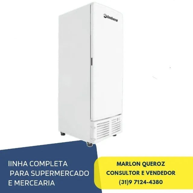 Freezer Vertical Imbera Porta Cega 565L Novo