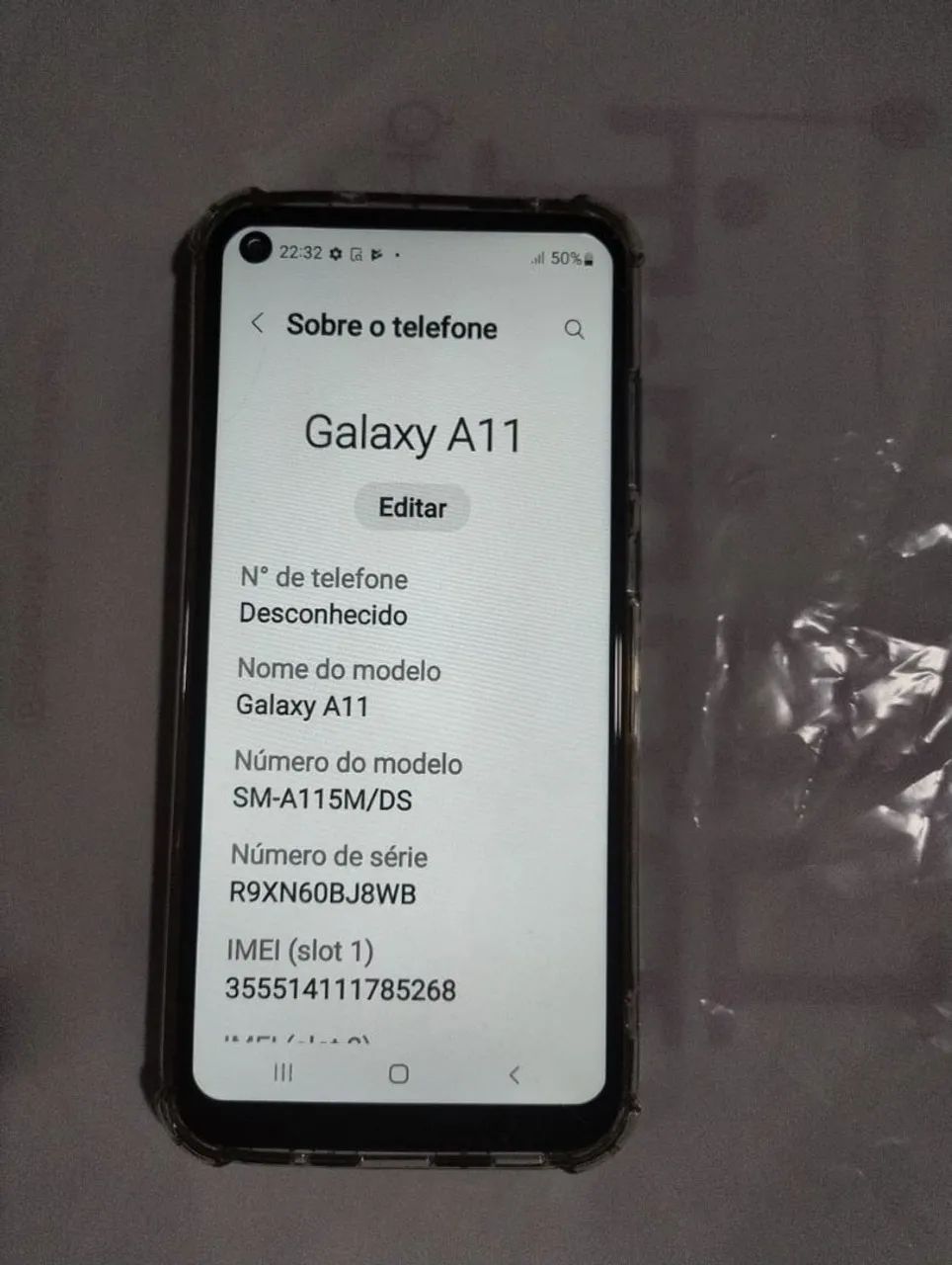Smartphone Samsung galaxy a11 64gb 3 de ram usado com capa e película  - Foto 4