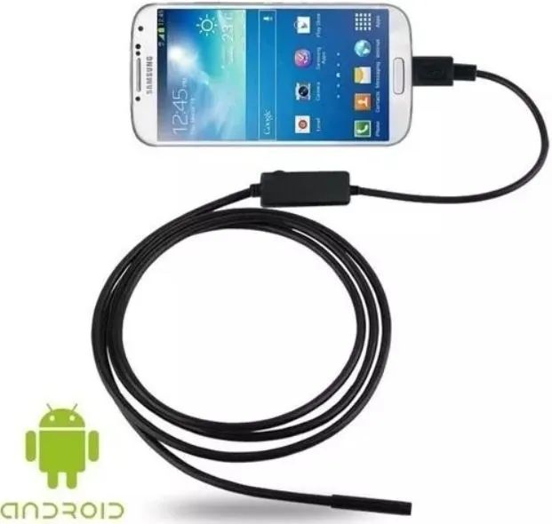 Câmera Endoscópio Flexível Usb P/ Celular Android 2 Metros  Arduino Automação COD-AP76   - Foto 2