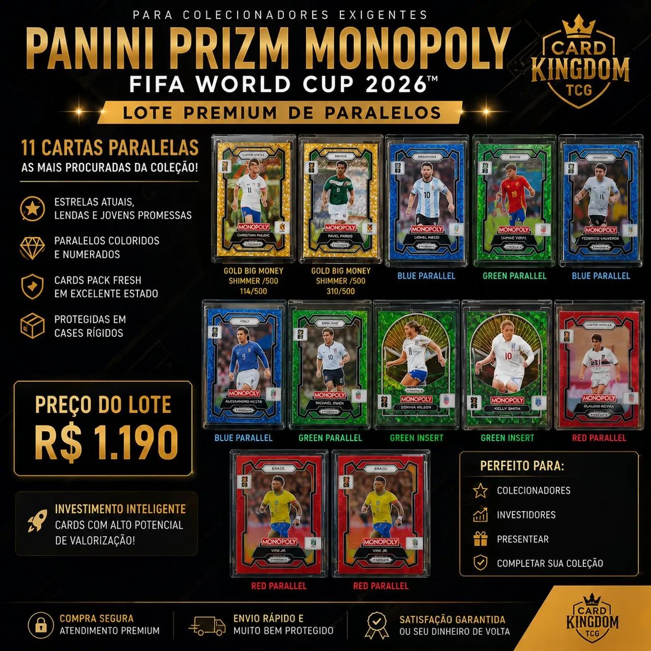 Lote Panini Prizm Monopoly 