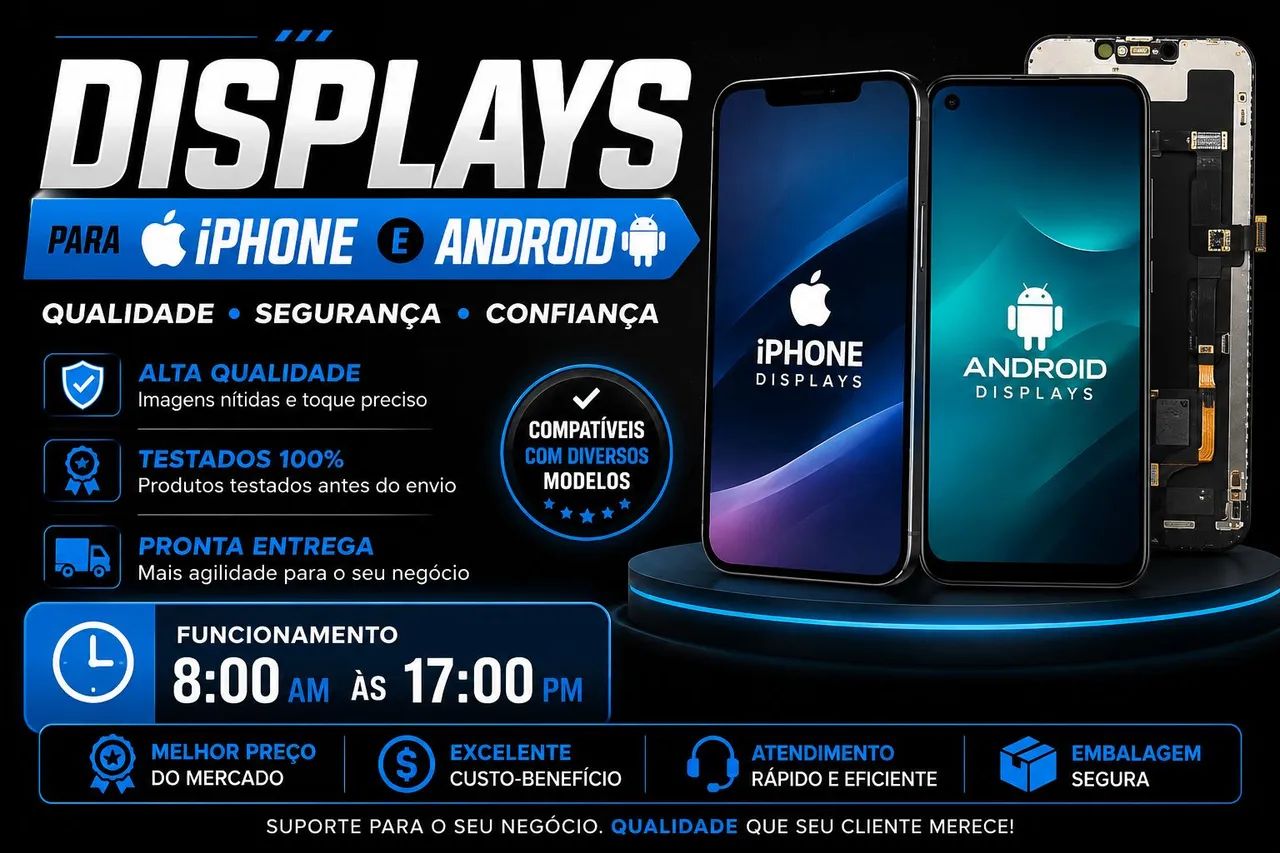 ?TELAS/DISPLAY E PEÇAS DE CELULARES?