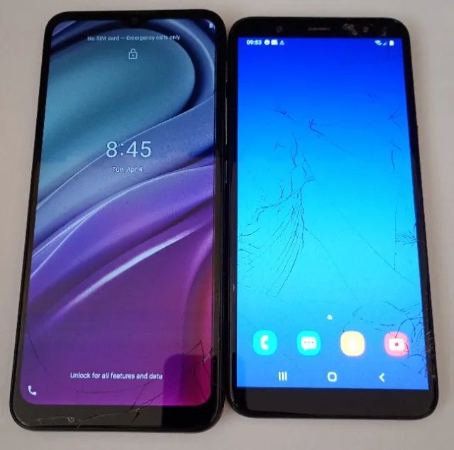 Android Moto G20 e Galaxy J8