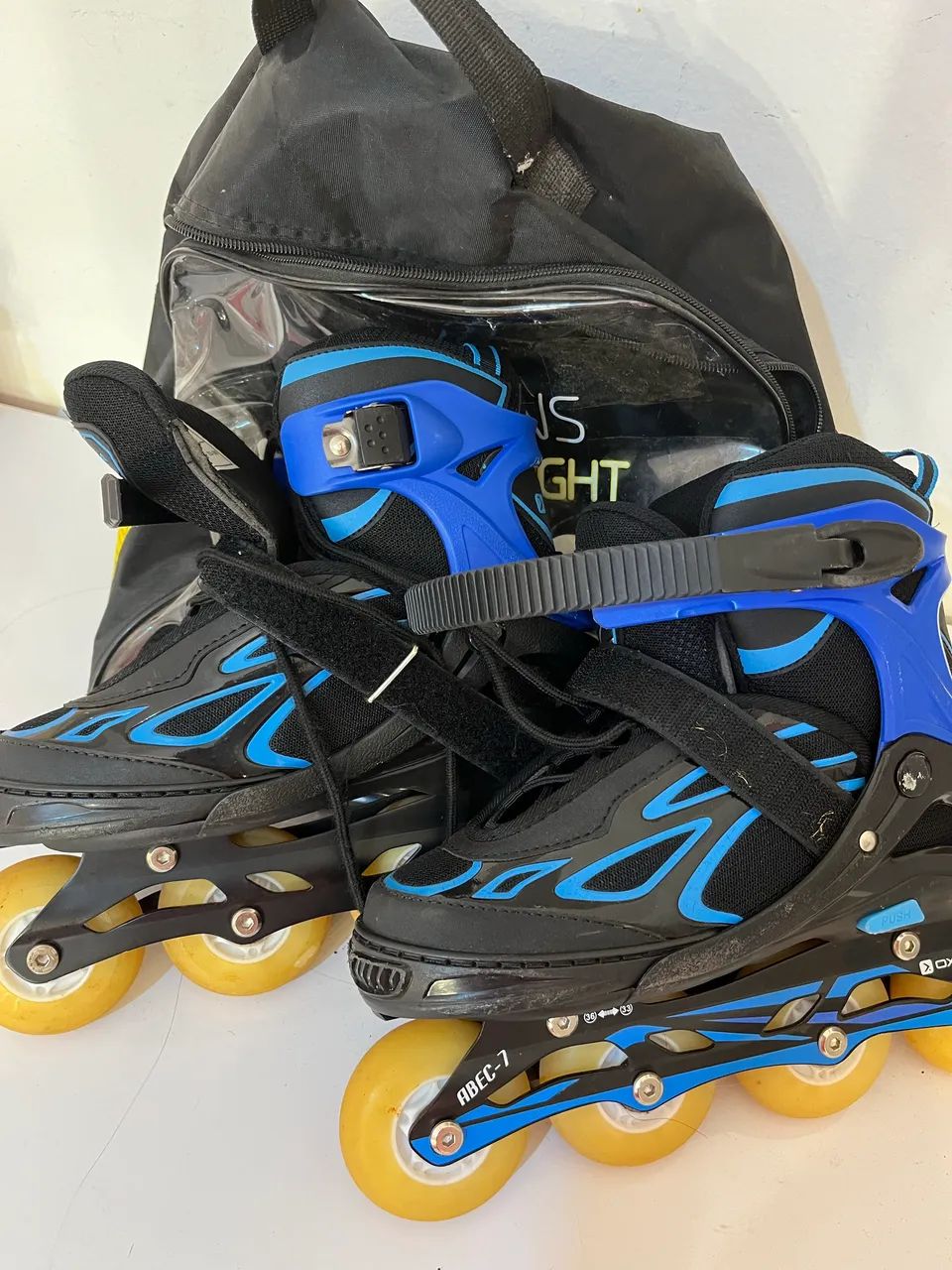 Patins Oxer Light - In Line - Fitness - ABEC 7 - Ajustável - tamanho 33 ao 36 - Foto 4