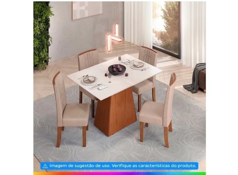 Mesa de Jantar 4 cadeiras  - Foto 2