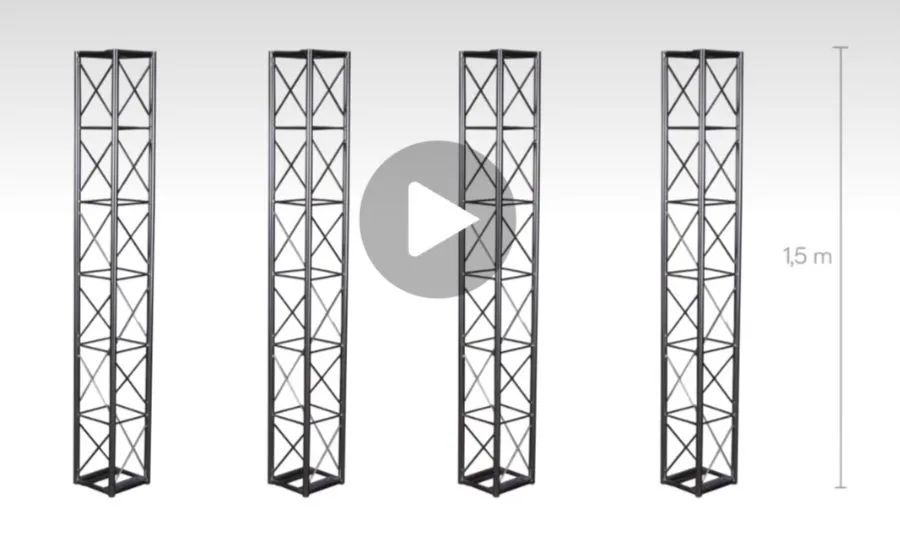 Kit aço A20 treliças retangular BoxTruss - Foto 3