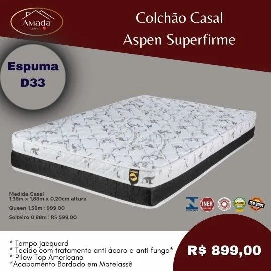 Colchão casal D33 , à pronta entrega  - Foto 4