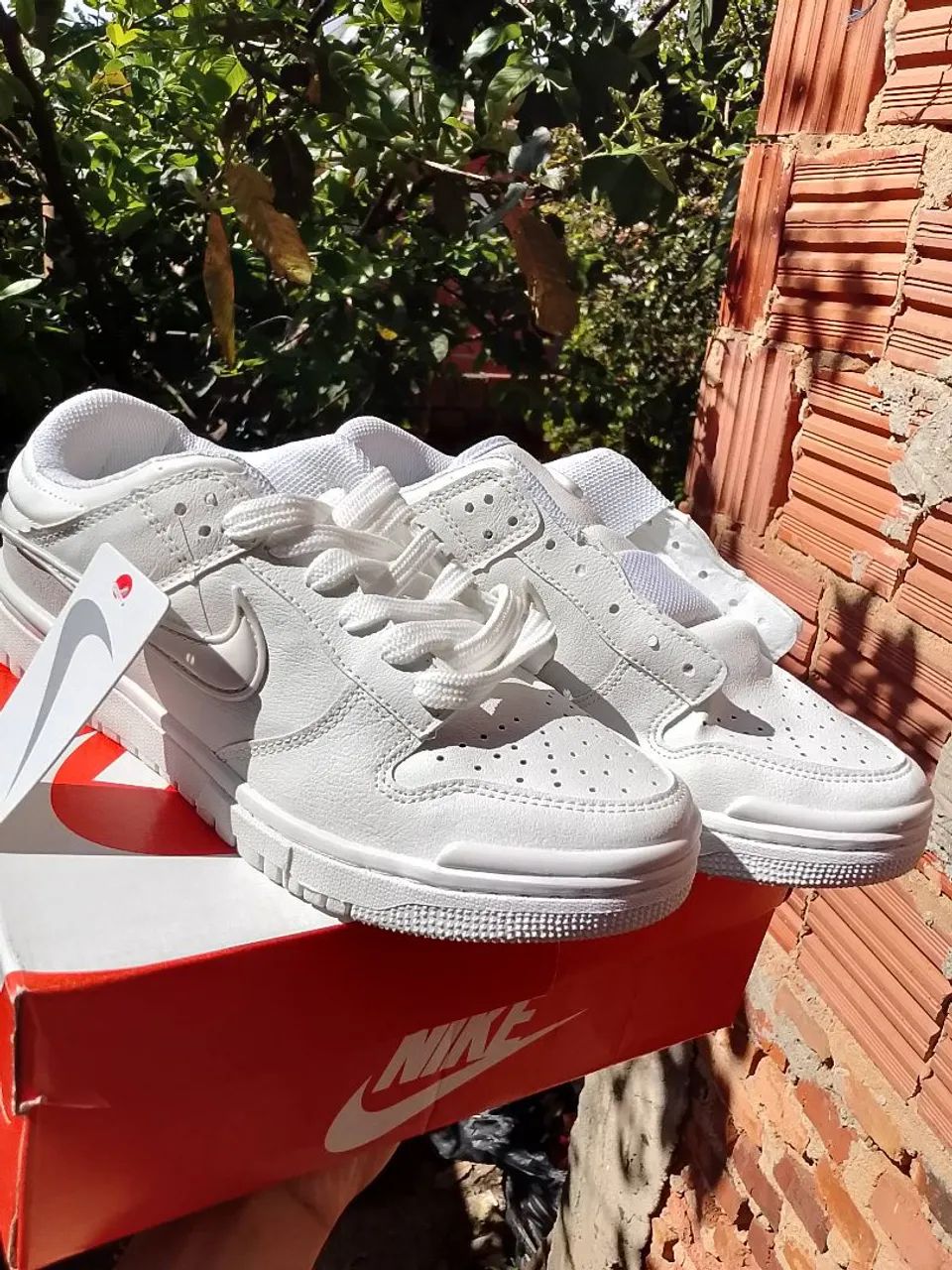 Nike dunk low twist (branco) tamanho:42 - Foto 2