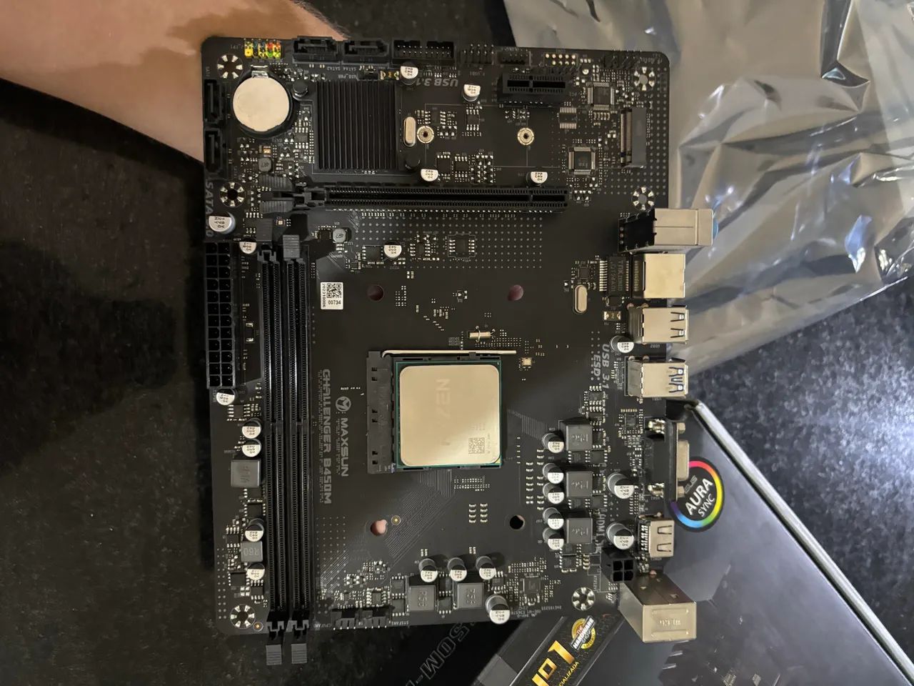 Placa mãe b450m challenger maxsun e ryzen 7 1700 - Foto 4
