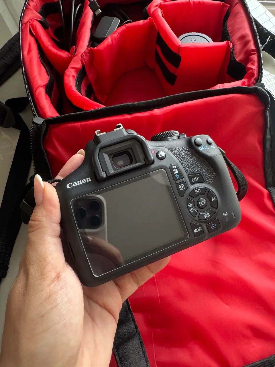 Canon t7 Plus c/ Lente 18-55mm + Lente 50mm Canon+Bateria Extra+C. Memória+Mochila (Nota) - Foto 4