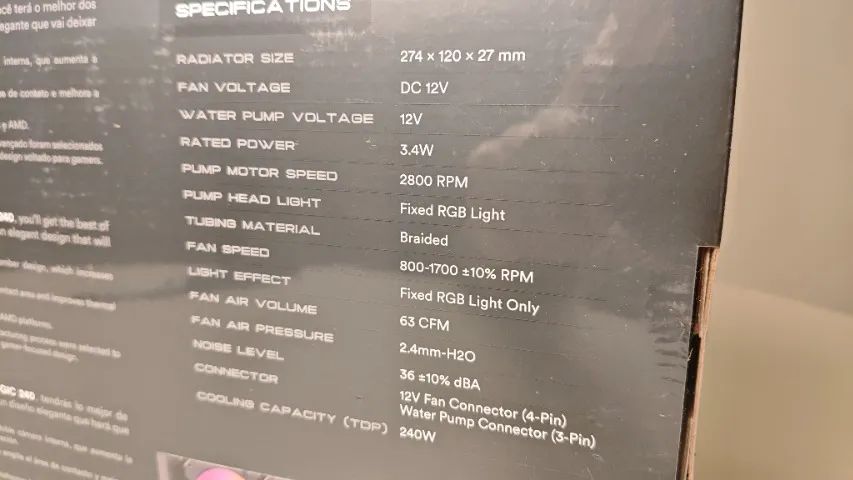 Water cooler Mach1 Logic 240  - Foto 4