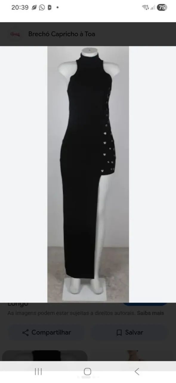 Vestido preto assimetrico