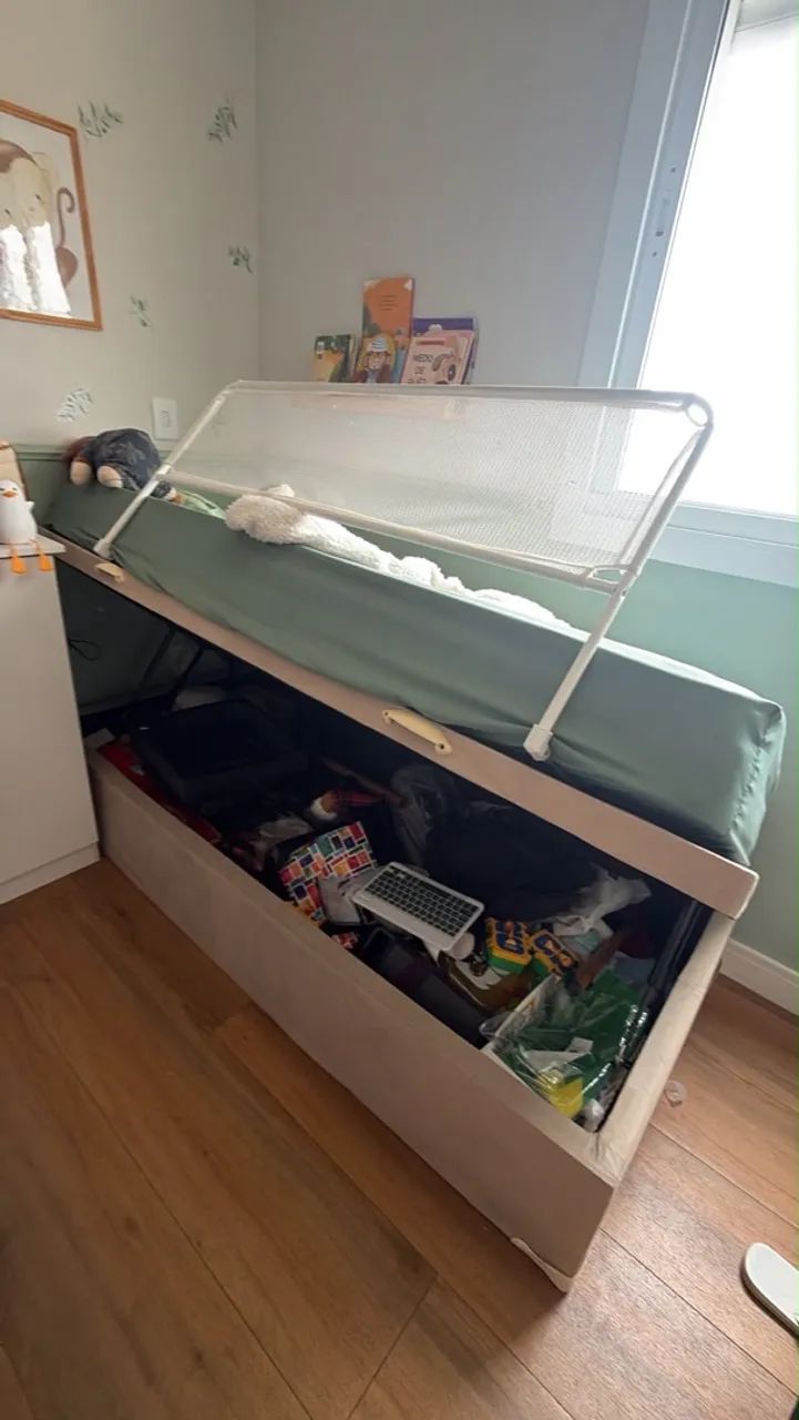 Cama solteiro box baú e colchão  - Foto 3