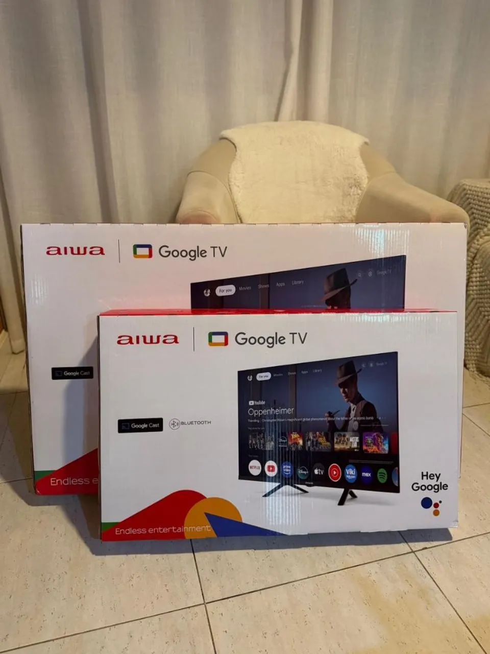 Smartv Aiwa 32 e 43 polegadas novas!