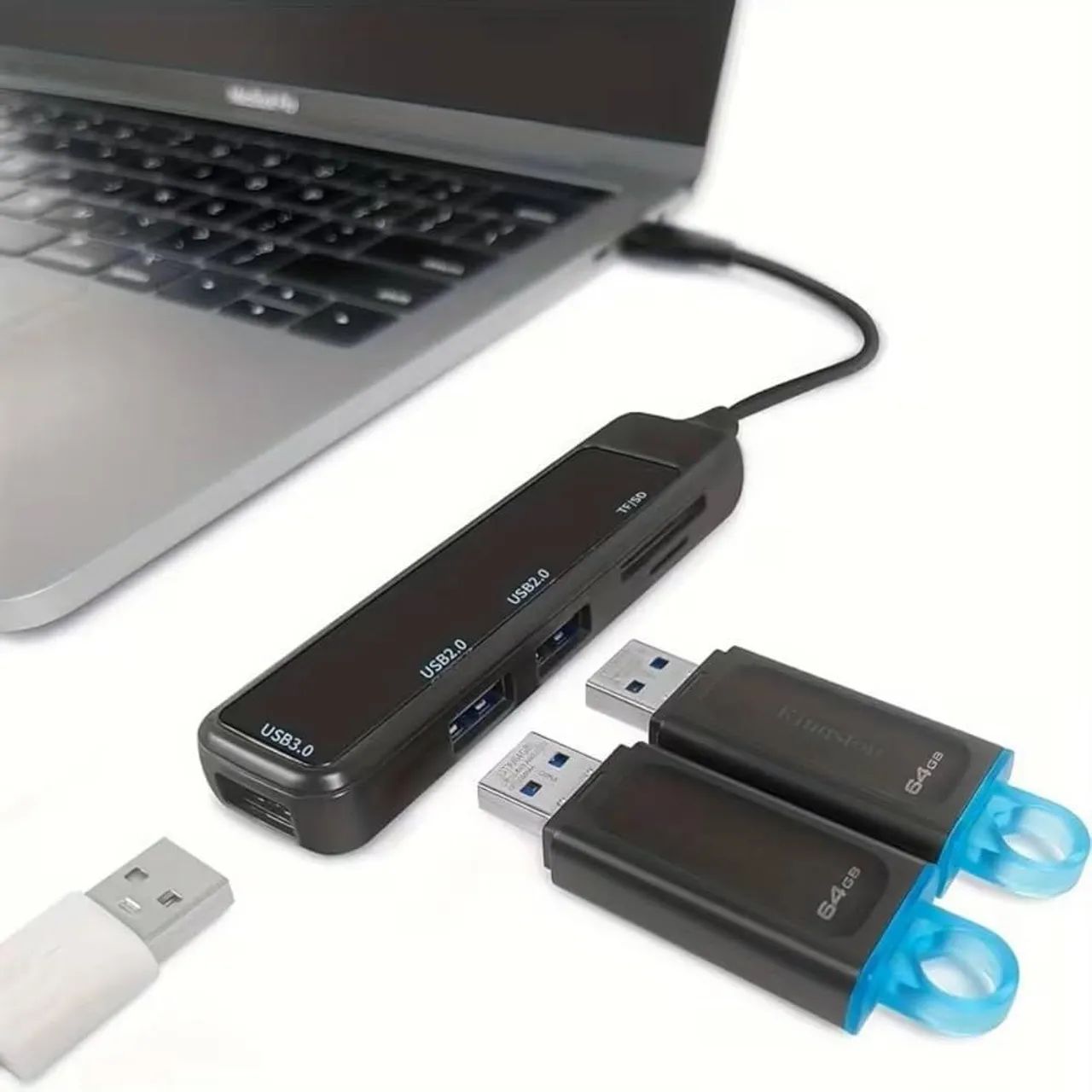 Hub USB C 4 Em 1 Tipo C Hub With 3 USB Ports - Foto 3