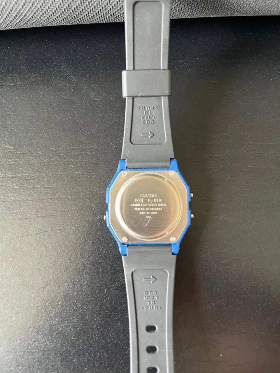 Relógio Casio Digital Preto com Azul F-91WM-2ADF - Foto 3