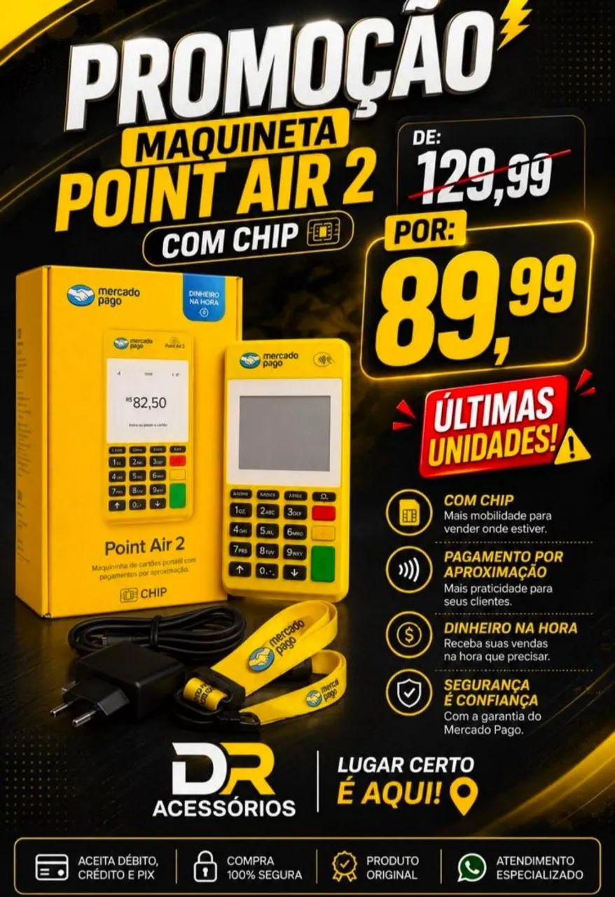 Máquineta Point Air 2 Mercado Pago 