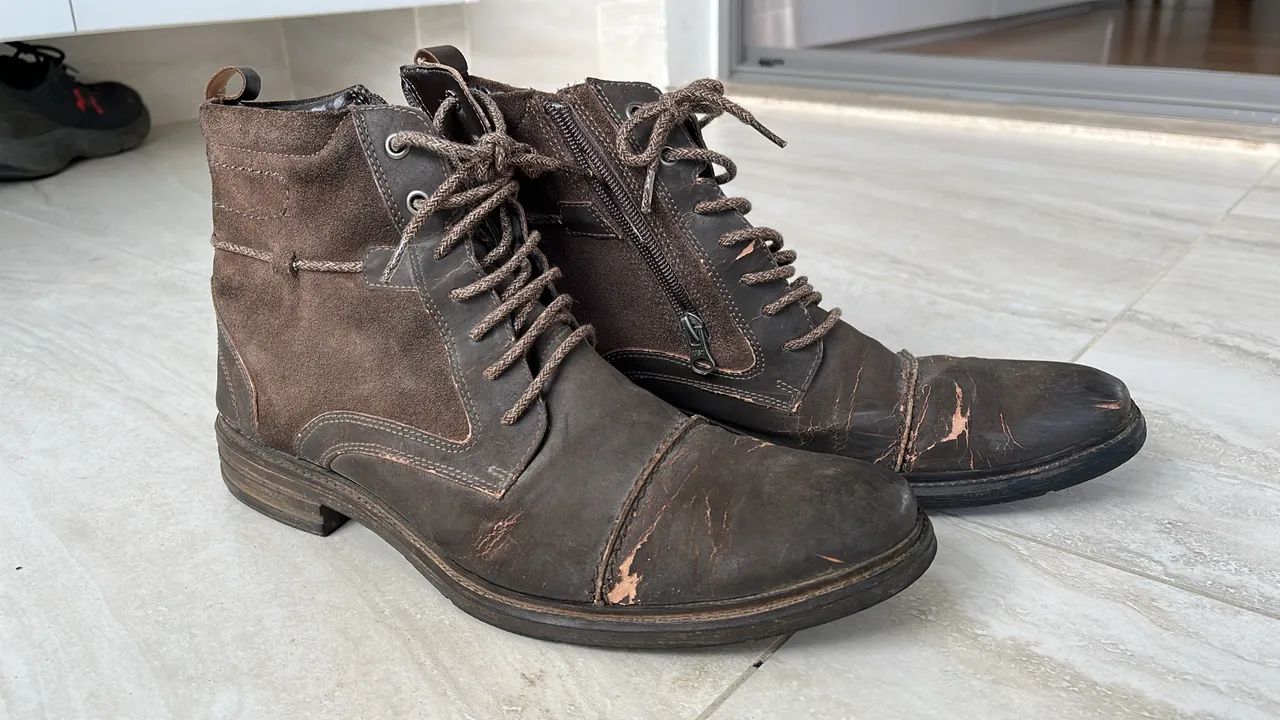 Botas em couro número 43 - marca PREGO  - Foto 3