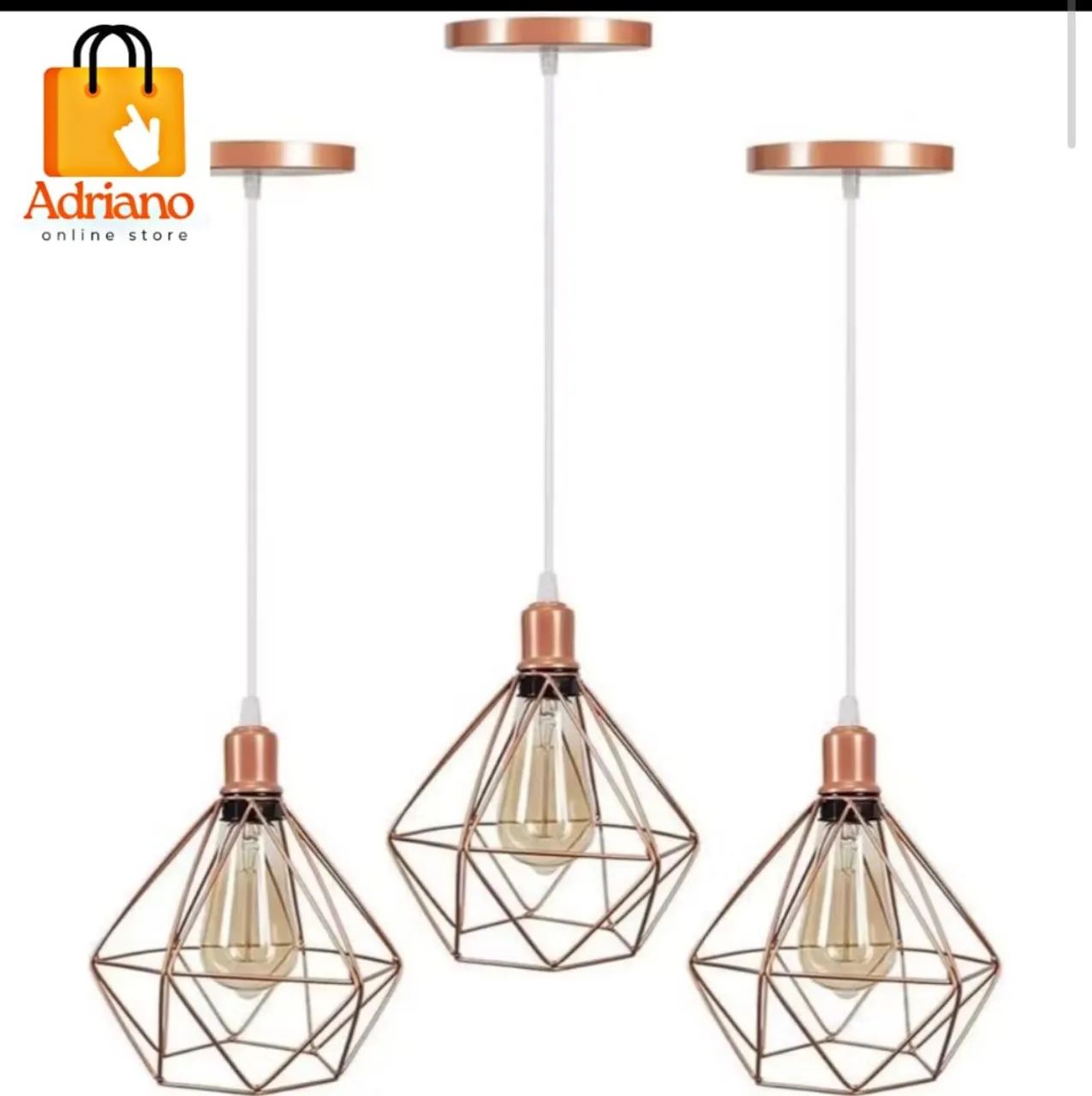 Kit 3 Lustre - modelo diamante 