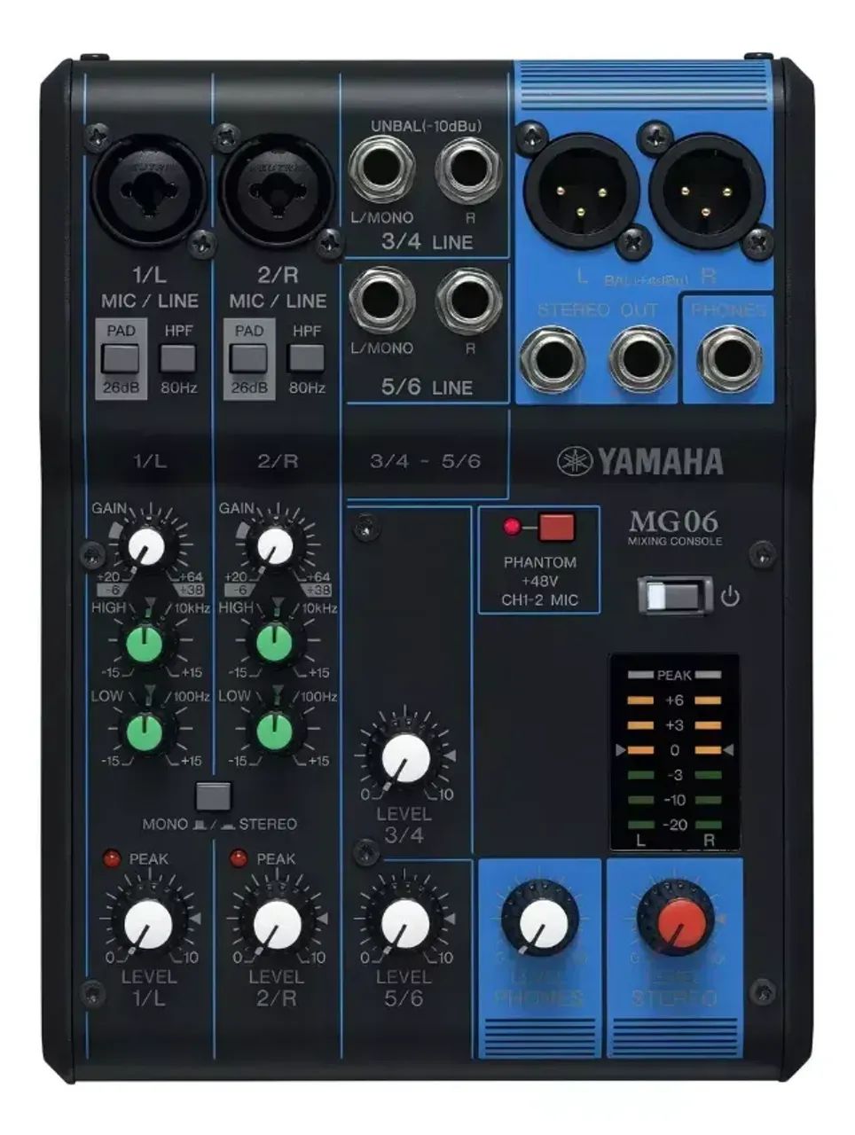 Mesa de som Yamaha MG06 - Nova - Foto 2
