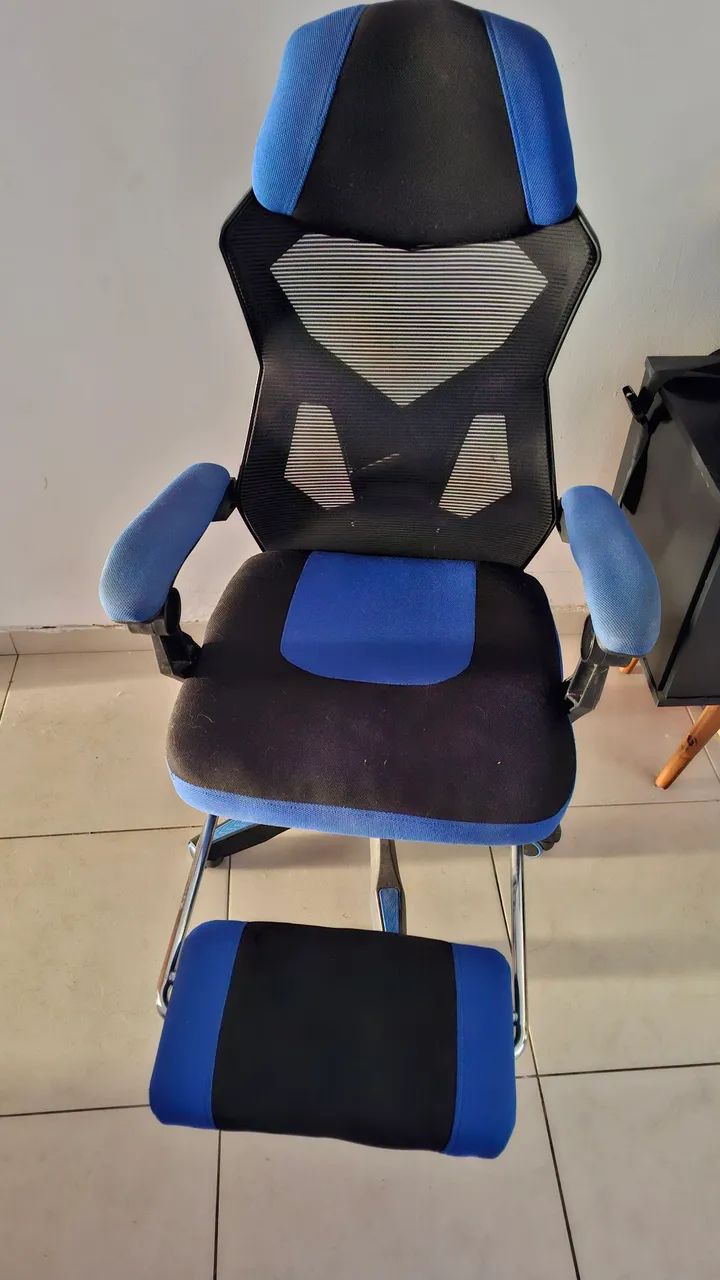 Cadeira ergonômica azul - Foto 2