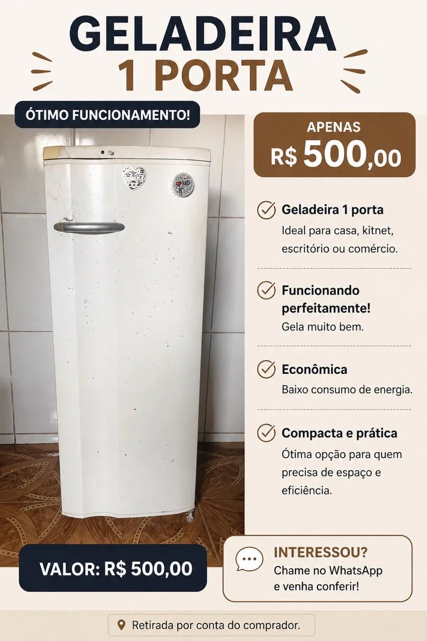 Geladeira usada 