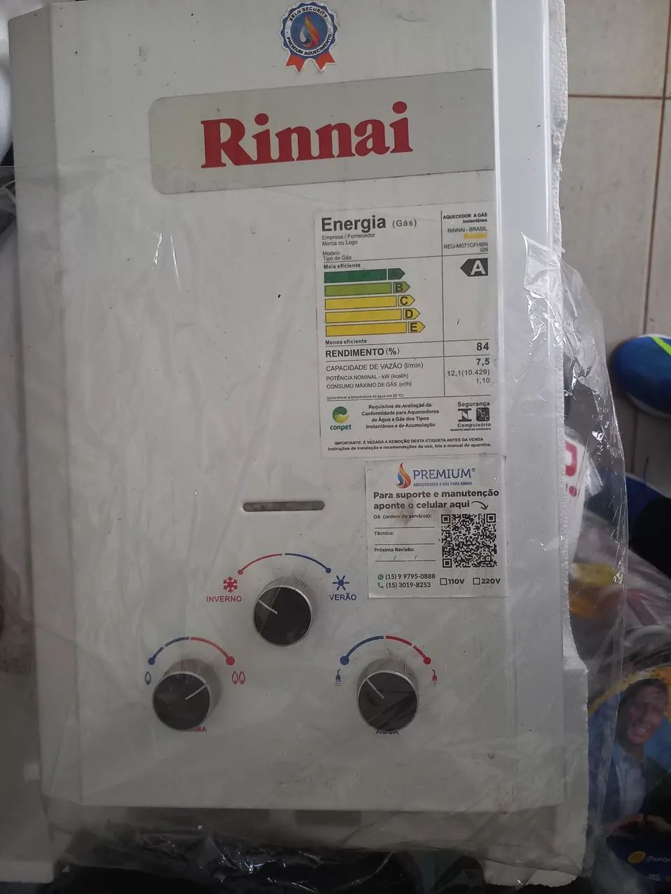 aquecedor  de água a gás GN 