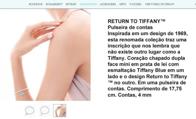 Pulseira Modelo Inspiração Tiffany Contas em prata 925 - Foto 2