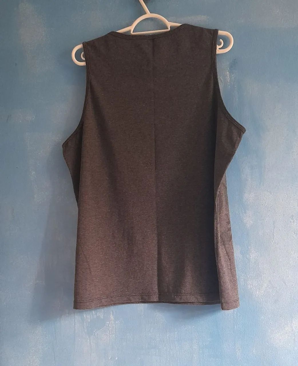 Camiseta Regata com Bolso Algodão Cinza GG - Foto 3