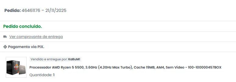 RYZEN 5 5500 COM NF E GARANTIA - Foto 2